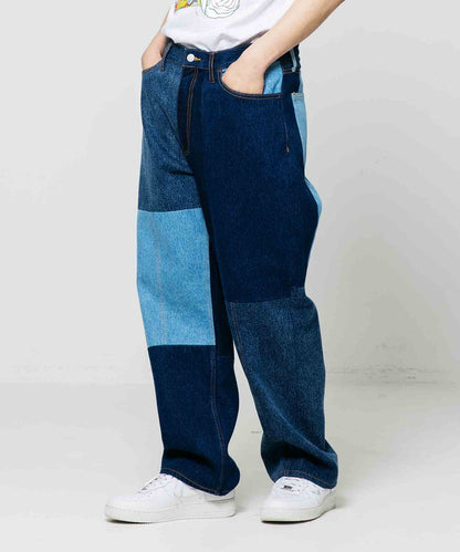 PATCHWORK DENIM PANTS