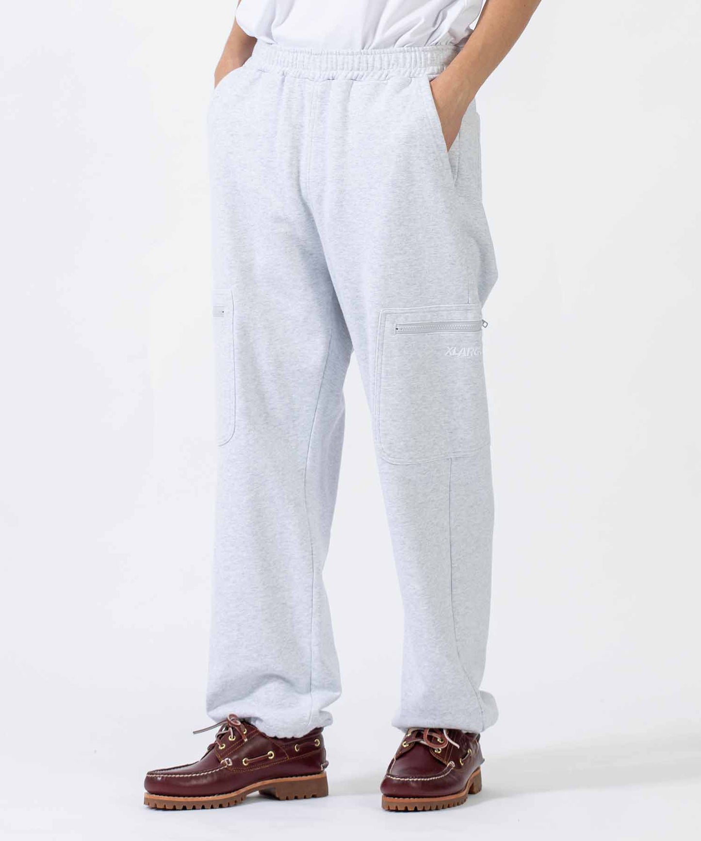 EMBROIDERED SWEAT CARGO PANTS