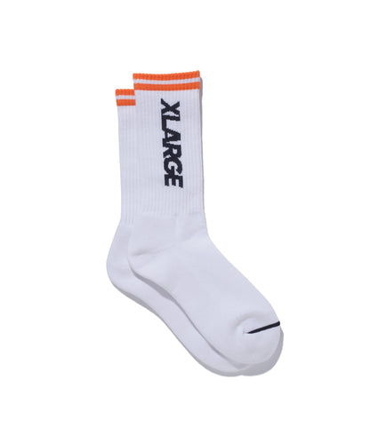 CONTRAST STRIPED STANDARD LOGO SOCKS