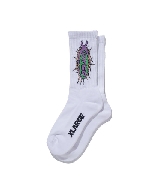 BARBED WIRE LOGO SOCKS