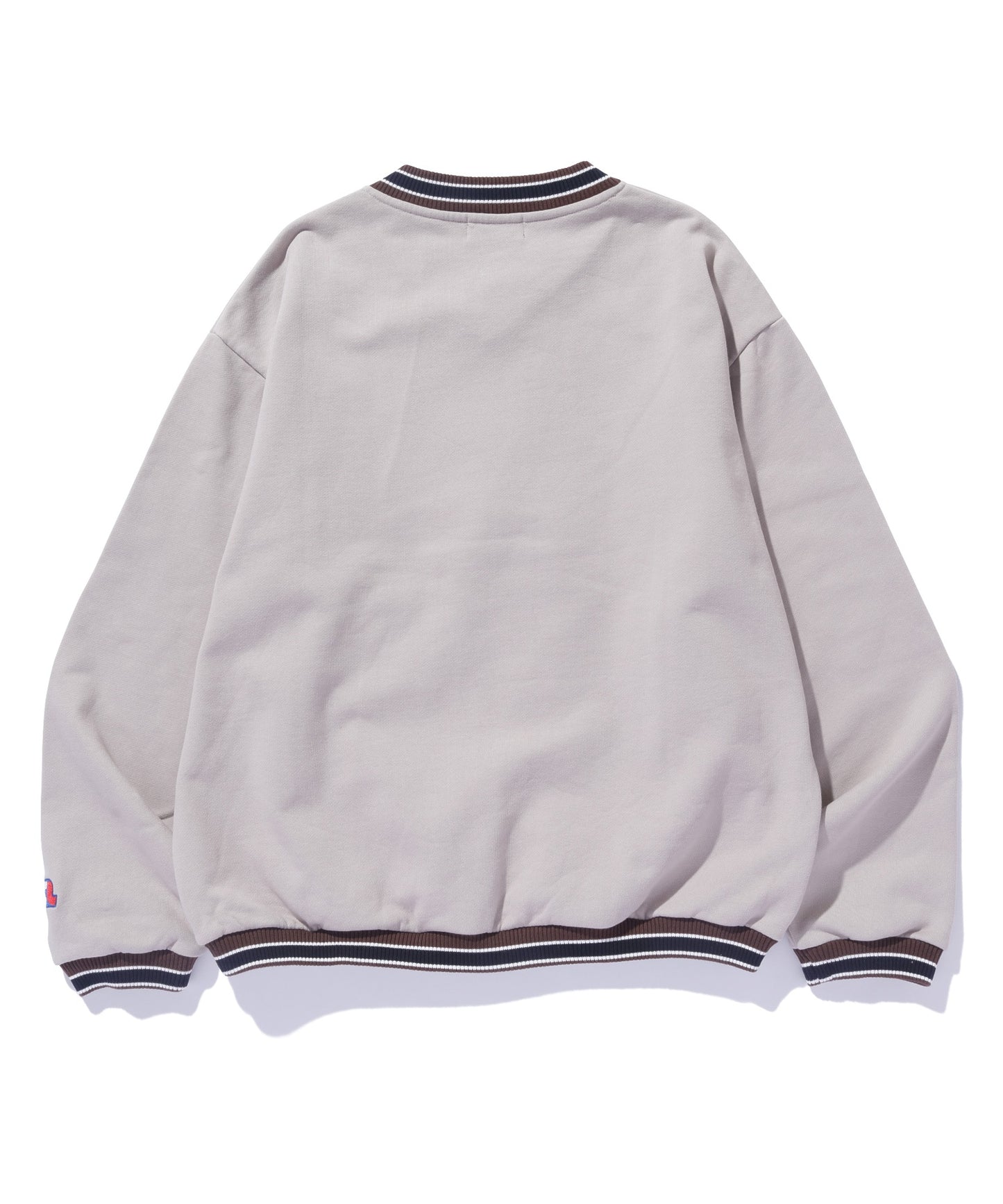 RIB LINE V NECK SWEATSHIRT