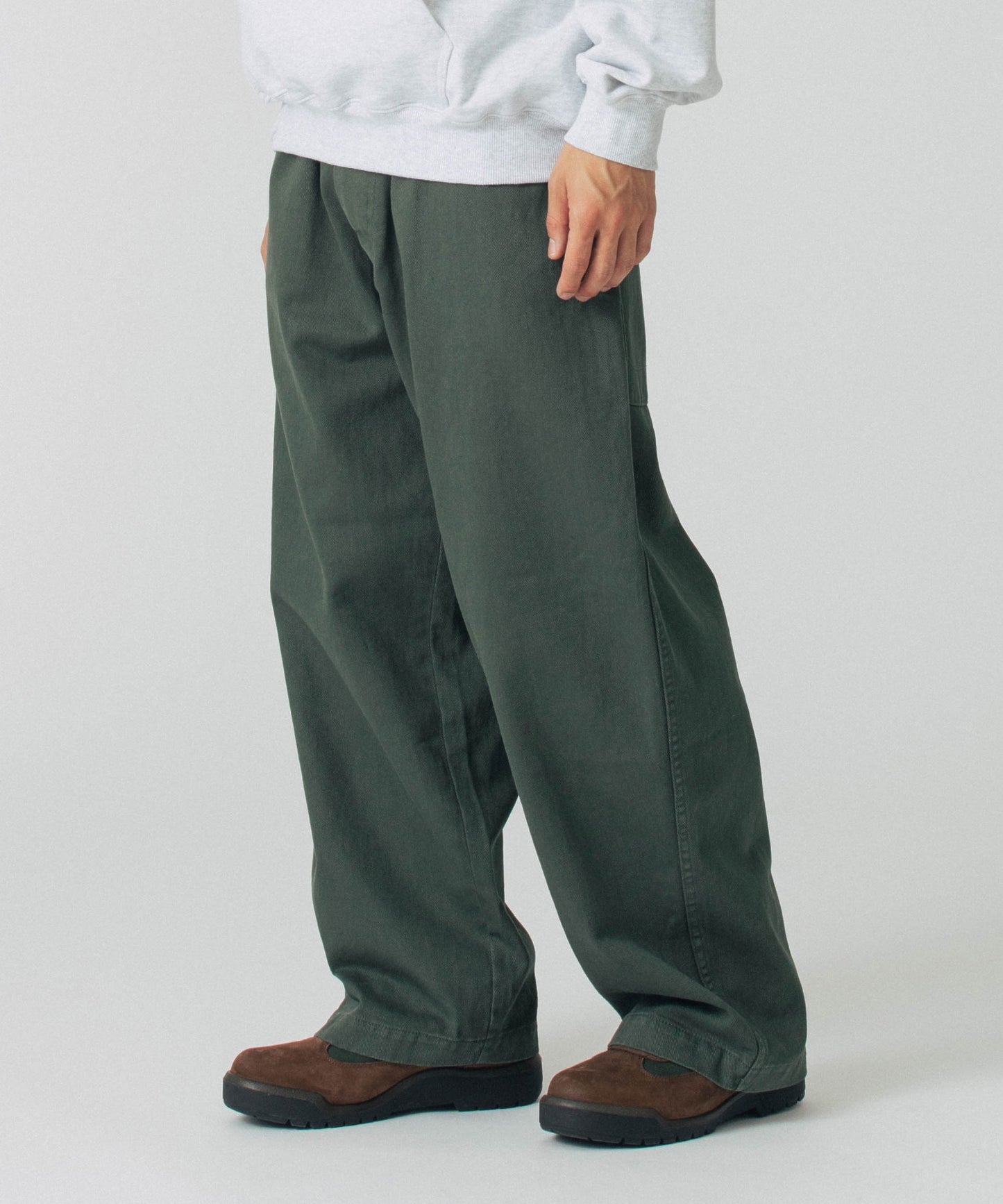 OVAL LOGO TWILL WIDE PANTS