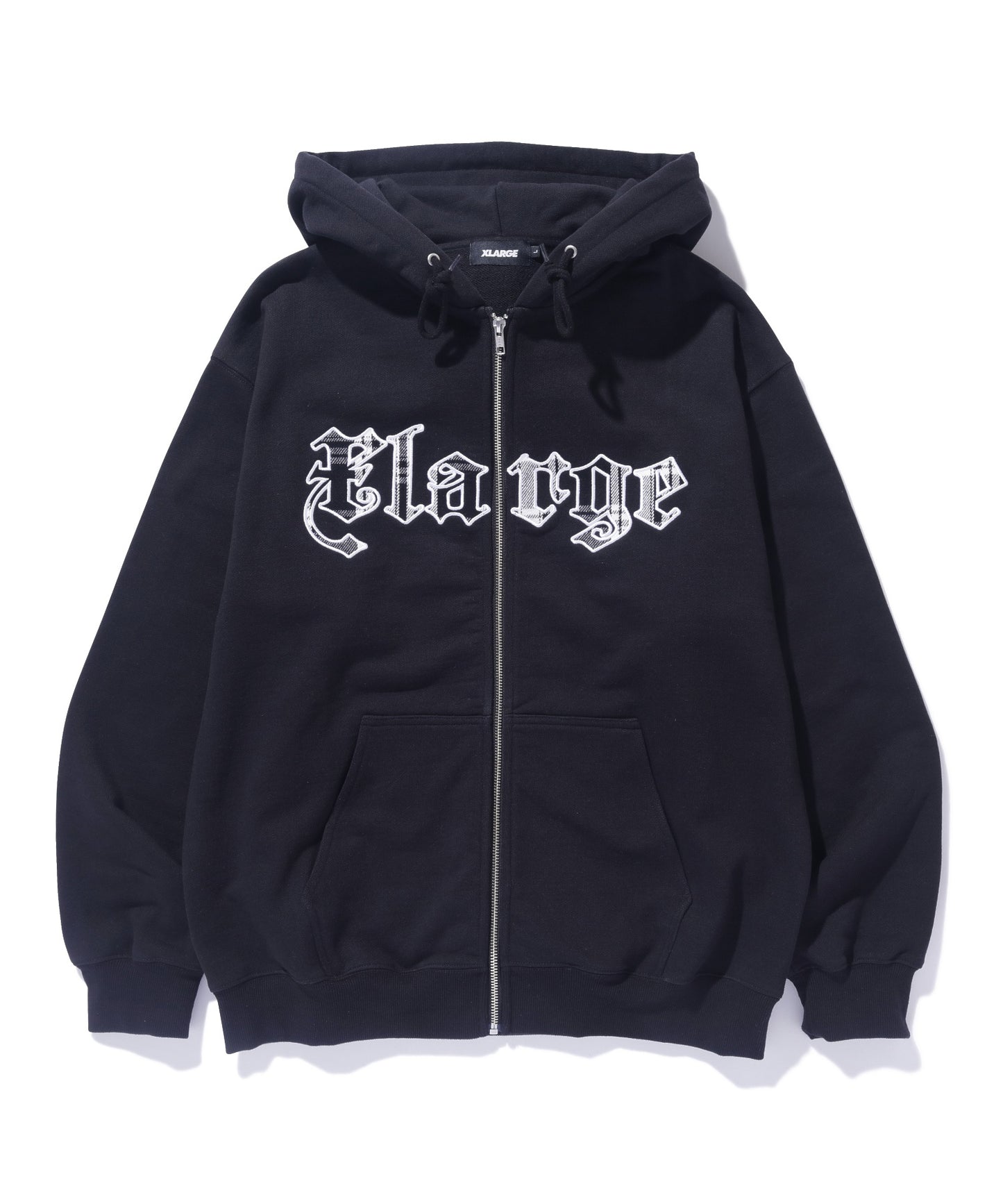 PATCHED LOGO ZIP UP HOODIE SWEATSHIRT