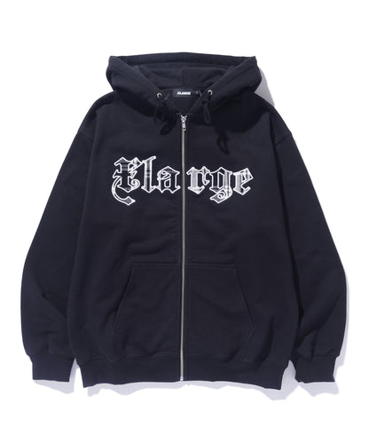 PATCHED LOGO ZIP UP HOODIE SWEATSHIRT