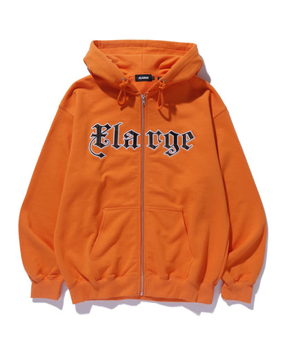 PATCHED LOGO ZIP UP HOODIE SWEATSHIRT