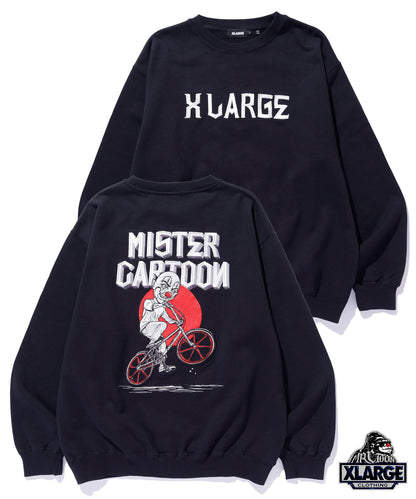 XLARGE x MR.CARTOON CREWNECK SWEAT SHIRT