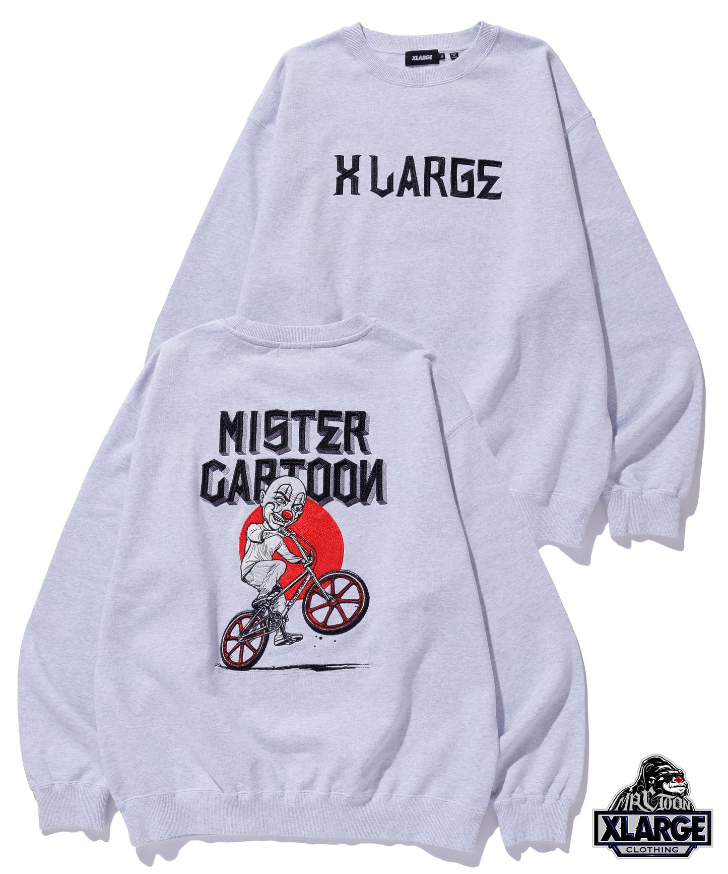 XLARGE x MR.CARTOON CREWNECK SWEAT SHIRT