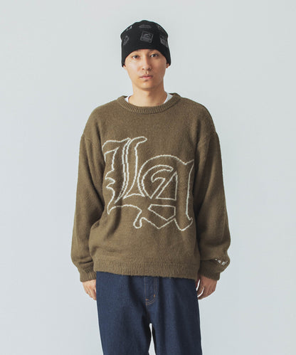 OLD ENGLISH MOHAIR CREWNECK KNIT