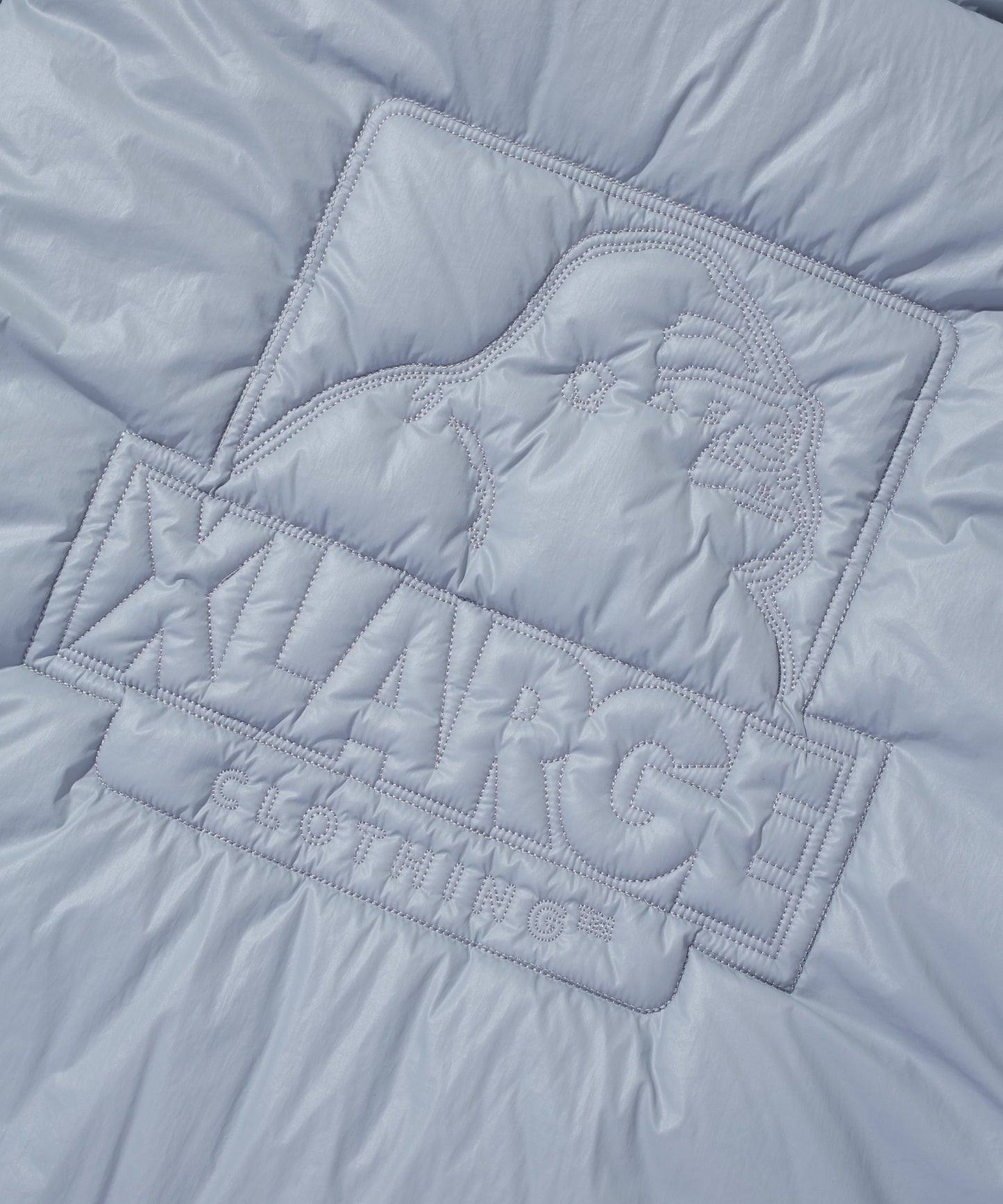 QUILTING LOGO HOODED PUFFER JACKET