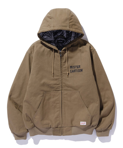 XLARGE x MR.CARTOON HOODED WORK JACKET