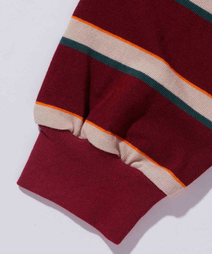 EMBROIDERED STRIPED L/S TEE