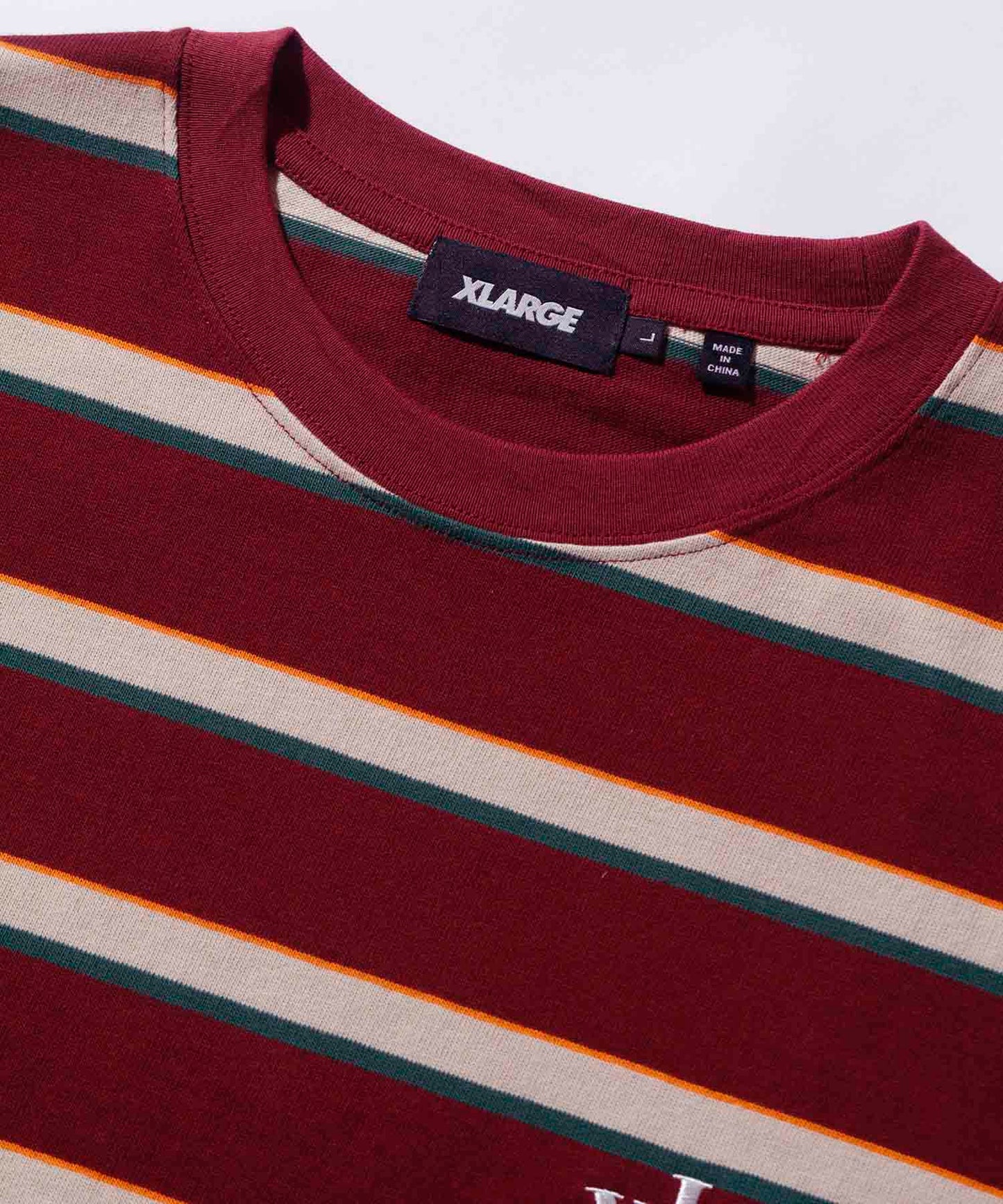 EMBROIDERED STRIPED L/S TEE