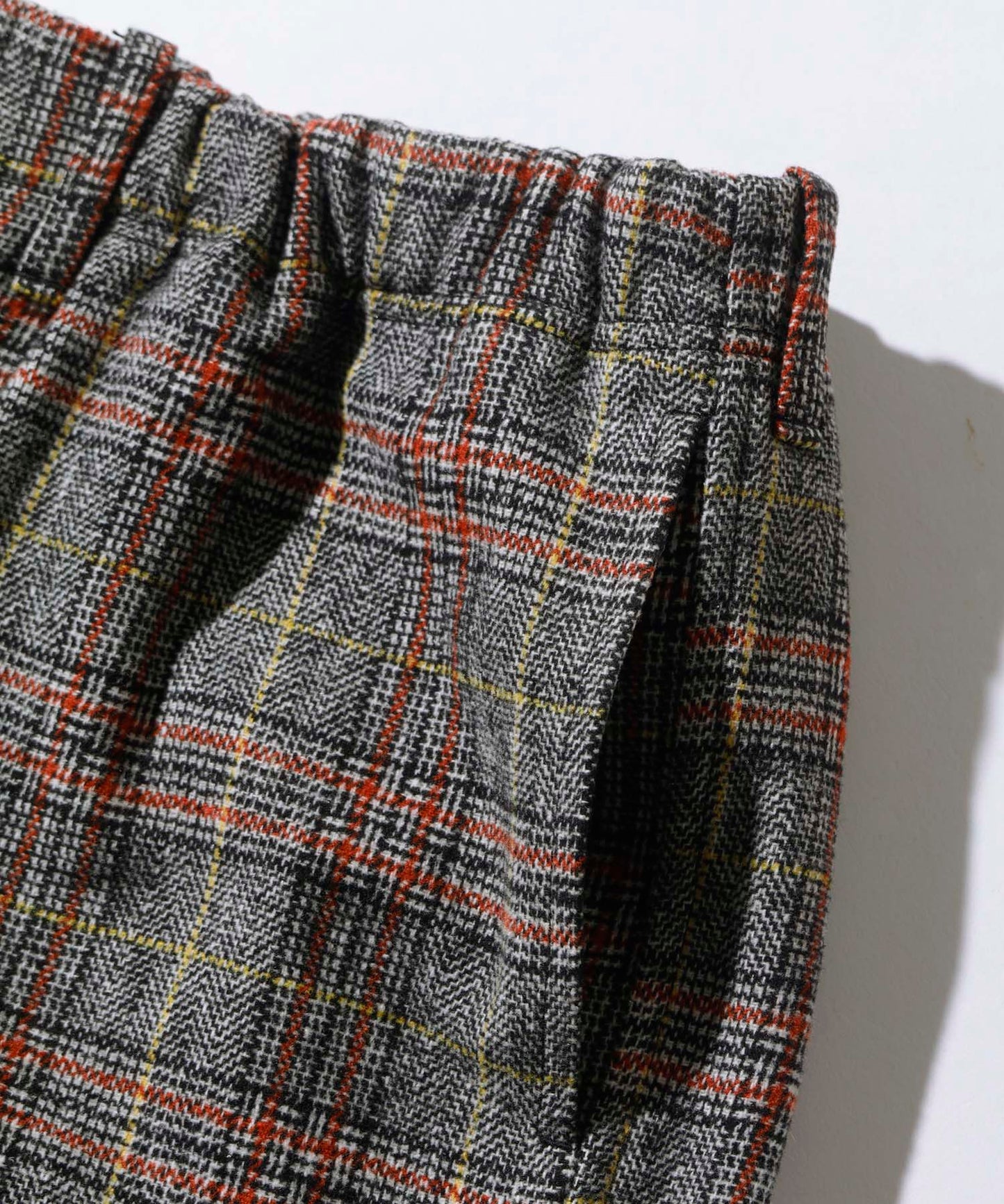 WOOL CHECK PANTS